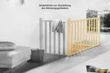 Preview: Holzsäulen Brüstungsgeländer in Fichte für die Massivholztreppe Savoy (200 cm Set)
