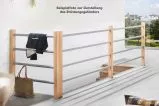 Preview: Holz/Metall Brüstungsgeländer in Buche für die Massivholztreppe Savoy